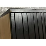 Juoda medžio masyvo spintelė „Avourio“ (medinė)