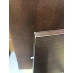 Dark brown extendable dining table (calla) 90x200-280 with a cosmetic flaw