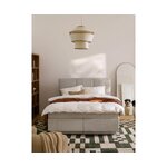 Dark beige continental bed (oberon) 140x200