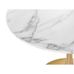 Apaļš balta marmora imitācijas pusdienu galds (boca) d=90