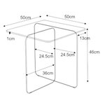 Brūns stikla kafijas galdiņš Burano