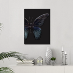 Musta Raamiga Seinapilt Black Butterfly (Malerifabrikken)
