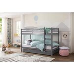 Gray solid wood bunk bed (alpine)