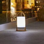 Battery-powered outdoor LED table lamp with bluetooth speaker and color change woody (batimex)