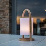 Battery-powered outdoor LED table lamp with bluetooth speaker and color change woody (batimex)