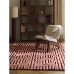 Korall/Veinipunase Mustriga Villane Vaip (Monty) 200x300
