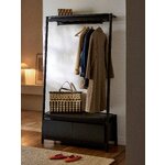 Black Solid Wood Floor Rack (Libby)