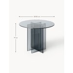 Grey Round Glass Dining Table (Anouk)D=120