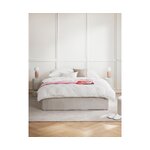 Light gray Continental bed (Enya) 160x200