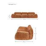 Terrakotta Teddy-Boucle Mooduldiivan (Wolke)