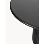 Black Round Solid Wood Dining Table (Nelly) D=120