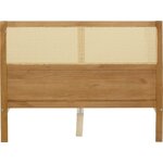 Brown solid wood large bed (owen)