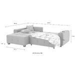 Коричневый угловой диван-кровать (bella)