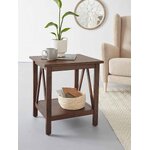 Brown solid wood coffee table (fonville) intact