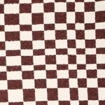 Burgundy Swivel Dining Chair Checkered