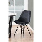 Dark gray velvet chair eris (actona) with cosmetic flaws