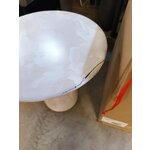 Baltas apvalus kavos staliukas (Jael)