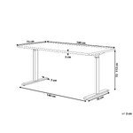 Desk with adjustable height (destin) 160x72