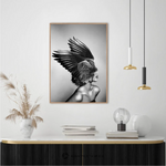 Black framed wall picture diana healthy