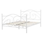 Metal white bed (dinard) 140x200