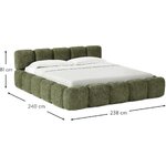 Зеленая дизайнерская кровать (тайла)200х200