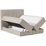Dark beige continental bed (oberon) 140x200