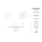 Pagarināms pusdienu galds (magnus) windsor &amp; co black