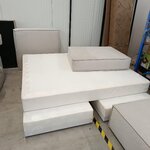 Šviesiai smėlio spalvos lova (Lennon) 180x200