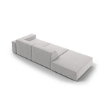 Sofa (jodie) micadon limituoto leidimo šviesiai pilka, struktūrinio audinio, kairėje