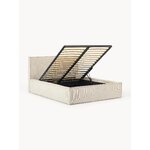 Beige Velvet Bed with Storage Box (Dream) 180x200