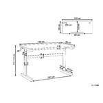 Gaming table (durbin) with adjustable height rgb led lighting 120x60