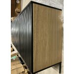 Juoda medžio masyvo spintelė „Avourio“ (medinė)