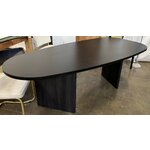Dark oval dining table (grönvik) 100x220 whole