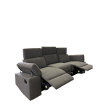 Anthracite sofa 3-seater with relaxation function kilado whole