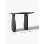 Black Solid Wood Console Table (Pamuk)