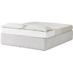 Light gray Continental bed (Enya) 160x200