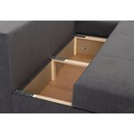 Pilka kampinė sofa-lova (Italija) dėžutėje, nepažeista