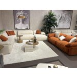 Pilka minkšta sofa (su langeliais) (visa, dėžutėje)