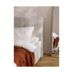 Dark beige continental bed (oberon) 140x200
