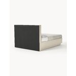 Кровать континентальная светло-бежевая (livia) 180x200 цельная