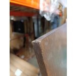 Dark brown extendable dining table (calla) 90x200-280 with a cosmetic flaw