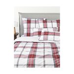 Хлопковая наволочка в клетку (алая), 40x80 см