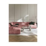 Large Pink Modular Corner Sofa (Melva)