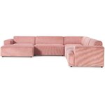 Large Pink Modular Corner Sofa (Melva)
