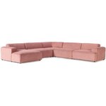 Large Pink Modular Corner Sofa (Melva)