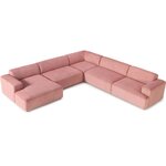 Large Pink Modular Corner Sofa (Melva)