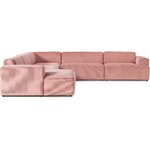 Large Pink Modular Corner Sofa (Melva)