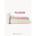 Šviesiai smėlio spalvos lova (Lennon) 180x200