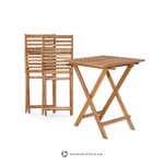 Acacia wood bistro set with fiji small imperfections