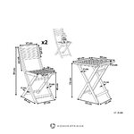 Acacia wood bistro set with fiji small imperfections
